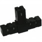 BUILDIT Black 3 Way Tee Connector - Pack of Two